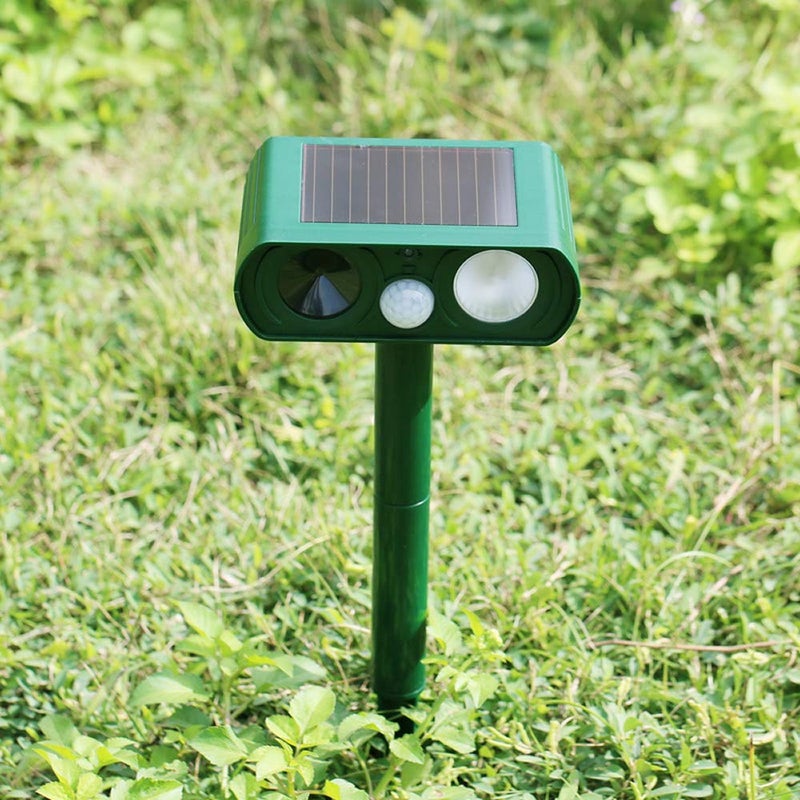 Ariie Animal Repellent Solar Powered Ultrasonic Animal Repellent Motion Sensor and Flashing Light Outdoor Weatherproof Farm Garden Lawn for Cat Dog Coyote Bird Skunk Snake Raccoon Rabbit Squirrel (1 Pack) - Image 4