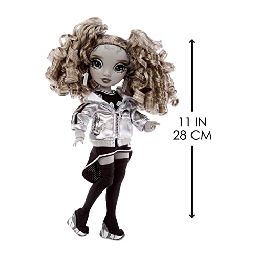 Rainbow High Nicole Steel Grayscale Fashion Doll with 2 Outfits and Accessories, Gift for Kids 6-12 - Image 3
