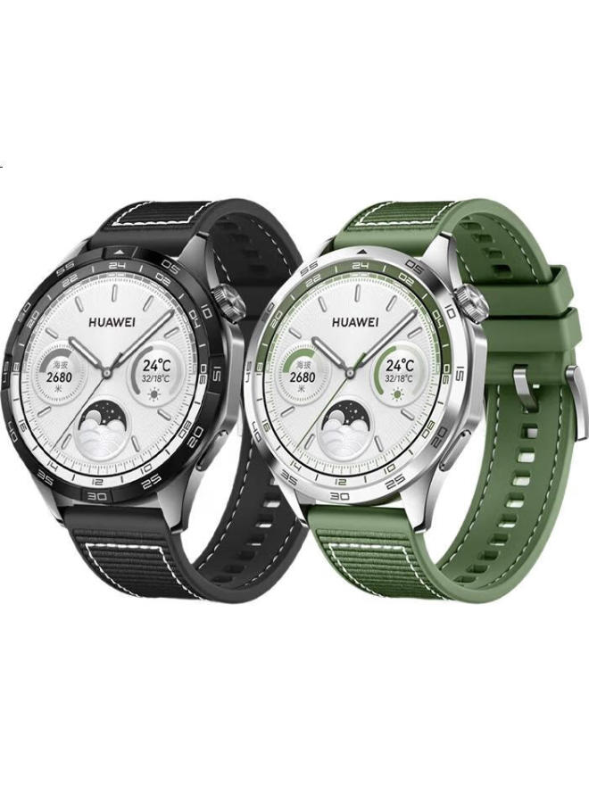 Bho Compatible With Huawei Watch Straps For Gt5Pro/Gt4/Gt3Pro/Gt2, Composite Braided Watch Band For Watch4Pro/Watch3/Honor Magic2, Silicone Watch Band - Image 1