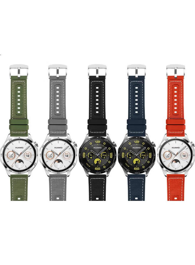 Bho Compatible With Huawei Watch Straps For Gt5Pro/Gt4/Gt3Pro/Gt2, Composite Braided Watch Band For Watch4Pro/Watch3/Honor Magic2, Silicone Watch Band - Image 3