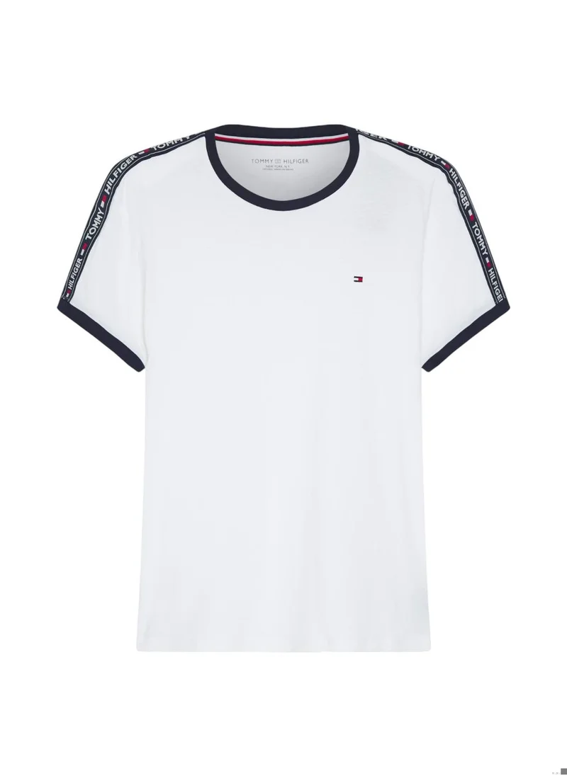 TOMMY HILFIGER Men's Short Sleeve T-Shirt - Cotton, White