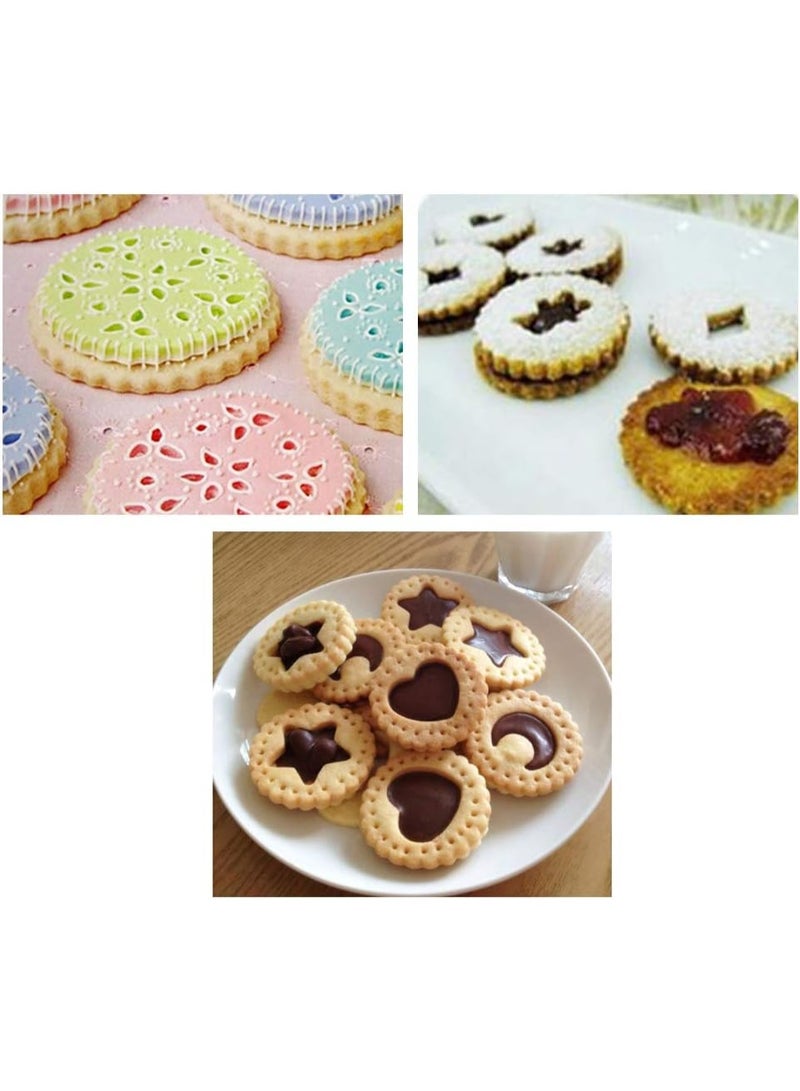 ChicAbode 6pc Cookie Cutters, Plastic Crinkle Cutter Double Sided Plain Round Pastry Cutters Baking Tools Kitchen Gadgets Baking Tools Accessories - Image 5
