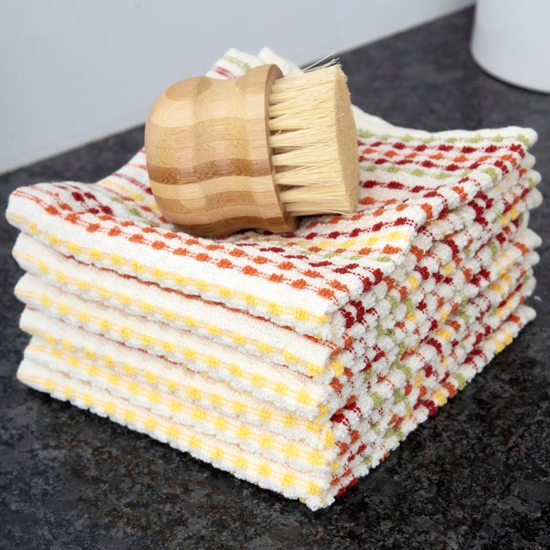 Ritz Pebble Bar Mop Towels: Highly Absorbent and Super Soft, 100% Cotton, Durable Super Absorbent Kitchen Bar Towels for Wiping Tables and Counters, 12x12, 6-Pack, Fall - Image 5