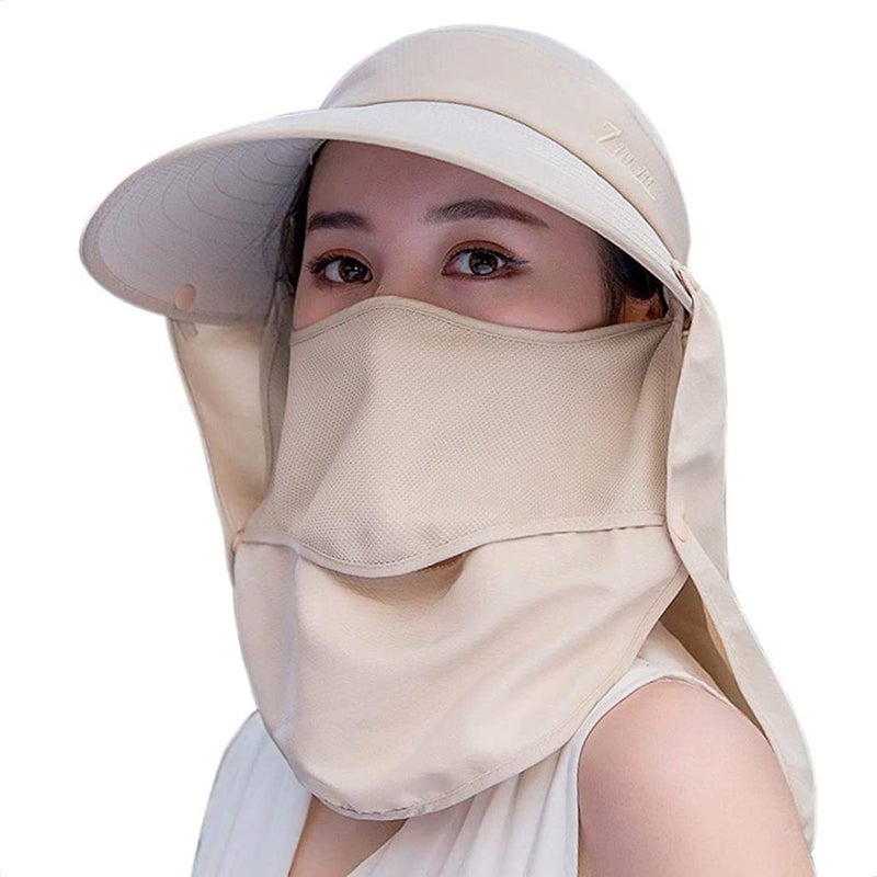 GUSTAVE ® Unisex Summer Hats with Detachable Flaps, Sun Hats for Women, Sun Protection Cap for Women, for Gardening, Beach, Boating, Fishing - Image 1
