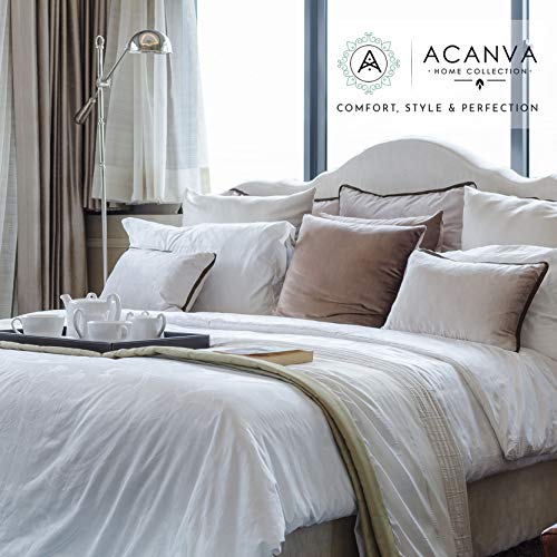 Acanva Fluffy Pillow Insert for Bed Sleeping, Decorative Stuffer Cushion Sham Filler, King 20x36 (Pack of 1), White - Image 4