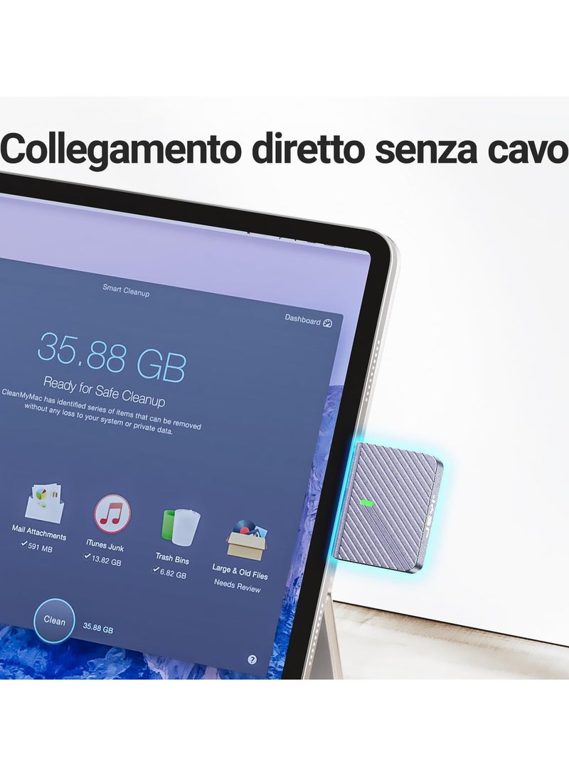 2230 M.2 Enclosure, 2230 SSD Enclosure, Sharge Disk SSD, Direct-Attached Wireless USB C 10Gbps M.2 NVMe SSD Enclosure Adapter, 2tb Max - i9 Zebra 2230C  - Image 5