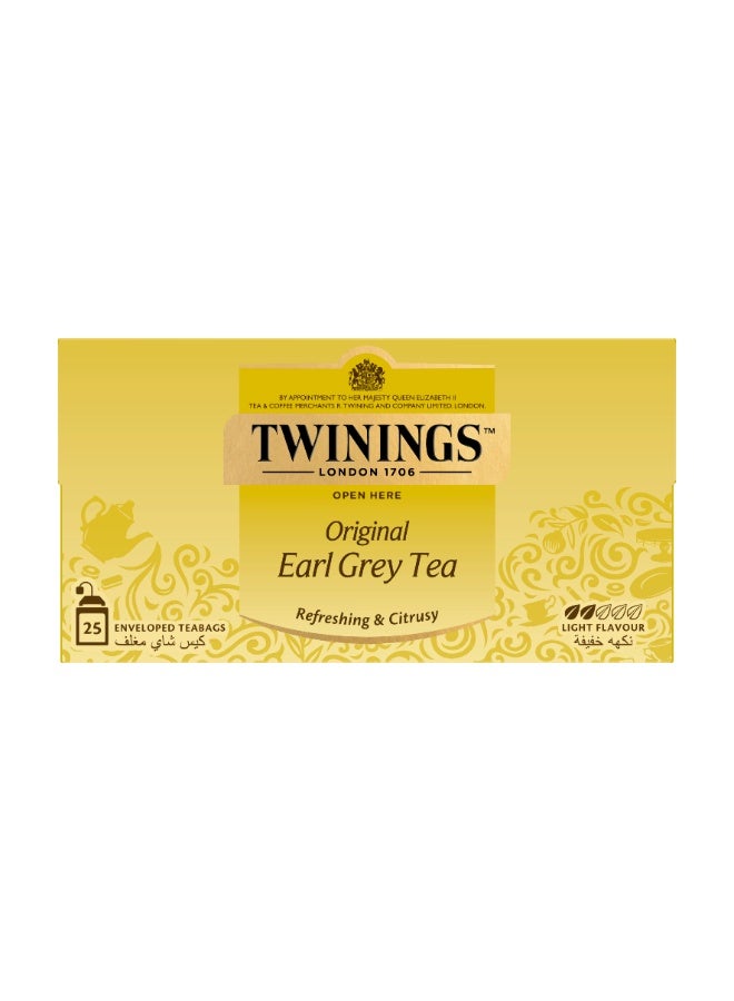 Twinings Classic Earl Grey Tea 25 Tea Bags 50 Grams - Image 1