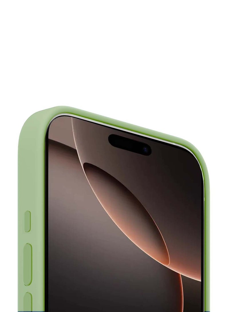 Wtech Apple iPhone 16 Pro Max 2024 Premium Soft Liquid Silicone Case Cover - Mint Green - Image 3
