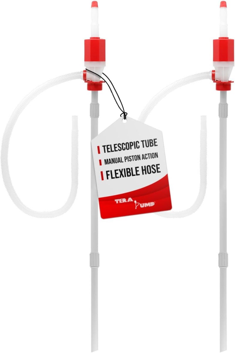 TERA PUMP 2-Pack Manual Siphon Pump for Fuel, Water, and Mild Acids - Image 1