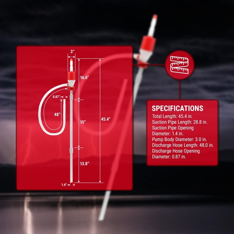 TERA PUMP 2-Pack Manual Siphon Pump for Fuel, Water, and Mild Acids - Image 5