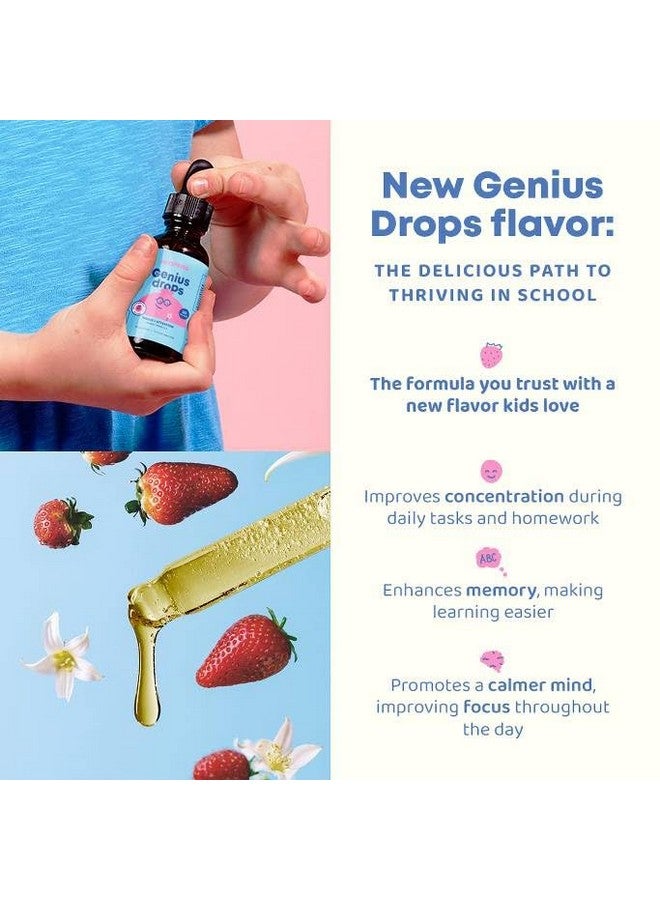 JoySpring Genius Drops Smartberry Vanilla| Focus Supplement Helps Kids Preform Better in School | Liquid Herbal Focus Supplement for Kids Organic Focus Drops for Kids - Image 2