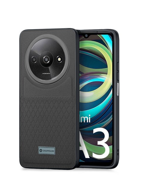 Silicone Pattern Case Cover For Xiaomi Redmi A3 Black