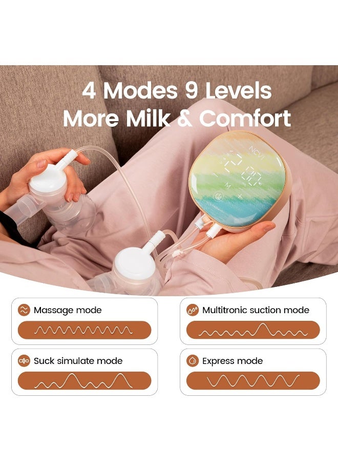 NCVI Double Electric Breast Pump XB-8122-2 with 4 Modes 9 Levels - Image 3