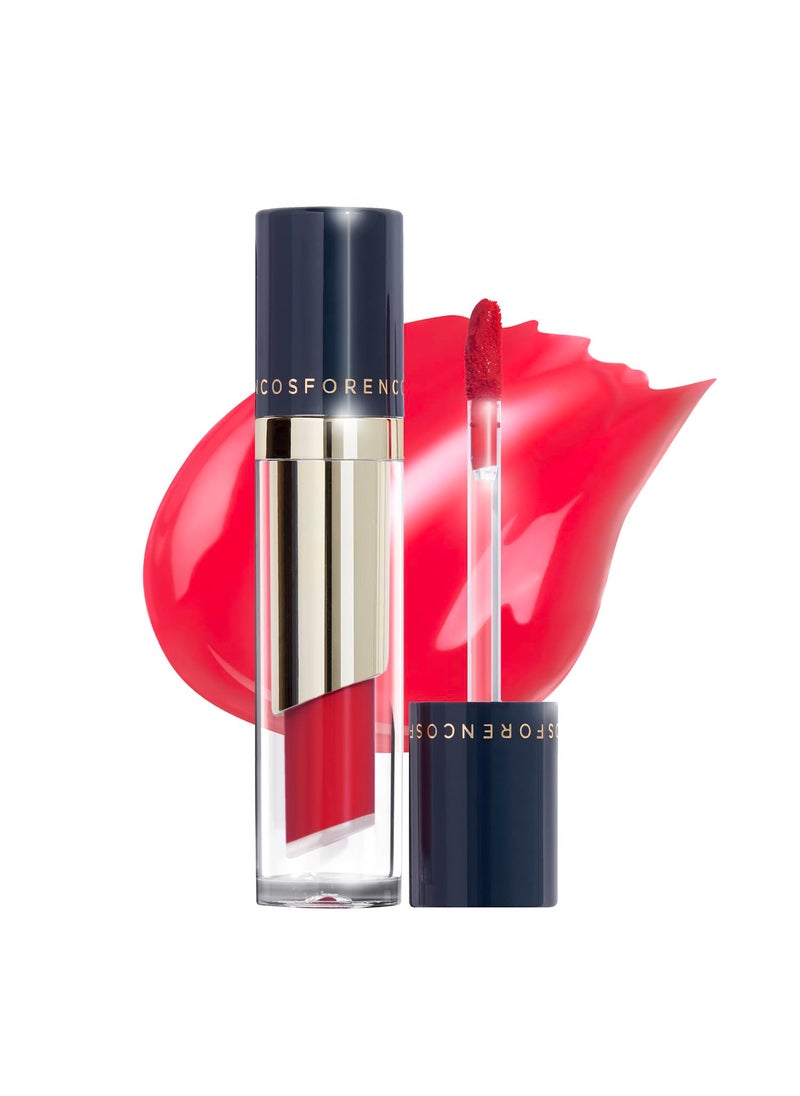 Forencos FORENCOS Tattoo Glass Lip Gloss Tint Korean Glossy TintStain High Pigmentation Glasting Shine Long Lasting Moisturizing Lightweight NonSticky Formula 04 POPPY 