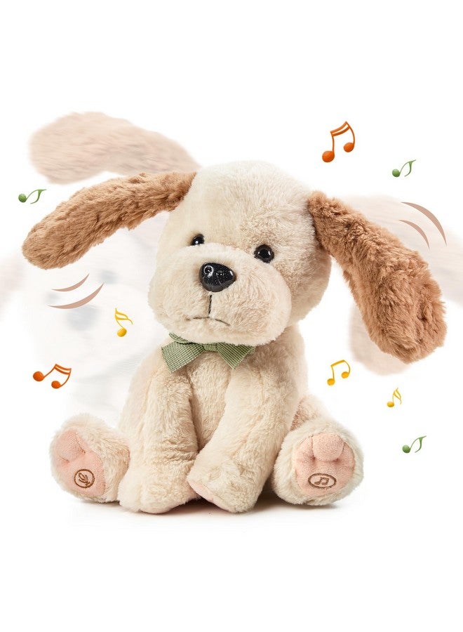 TUMAMA Baby Animated Plush Dog, Interactive Singing Talking Puppy Dog Stuffed Animal Toys, 10” - Image 1