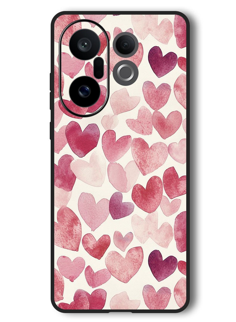 Theodor Case Compatible with Vivo X200 FE 6.31 Inch Protection Shockproof Bumper Cover Heart Painitng - Image 1