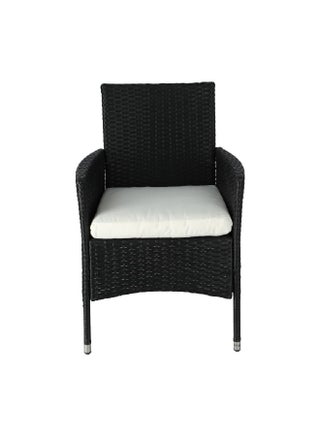1-Seater Wicker Chair with Cushion Black and White 85 x 58 x 58 cm 7982 - pzsku/ZB2D64323CE17FFE3ECE9Z/45/1746612530/83c9bedf-3032-4bda-b232-a44b3683e67d