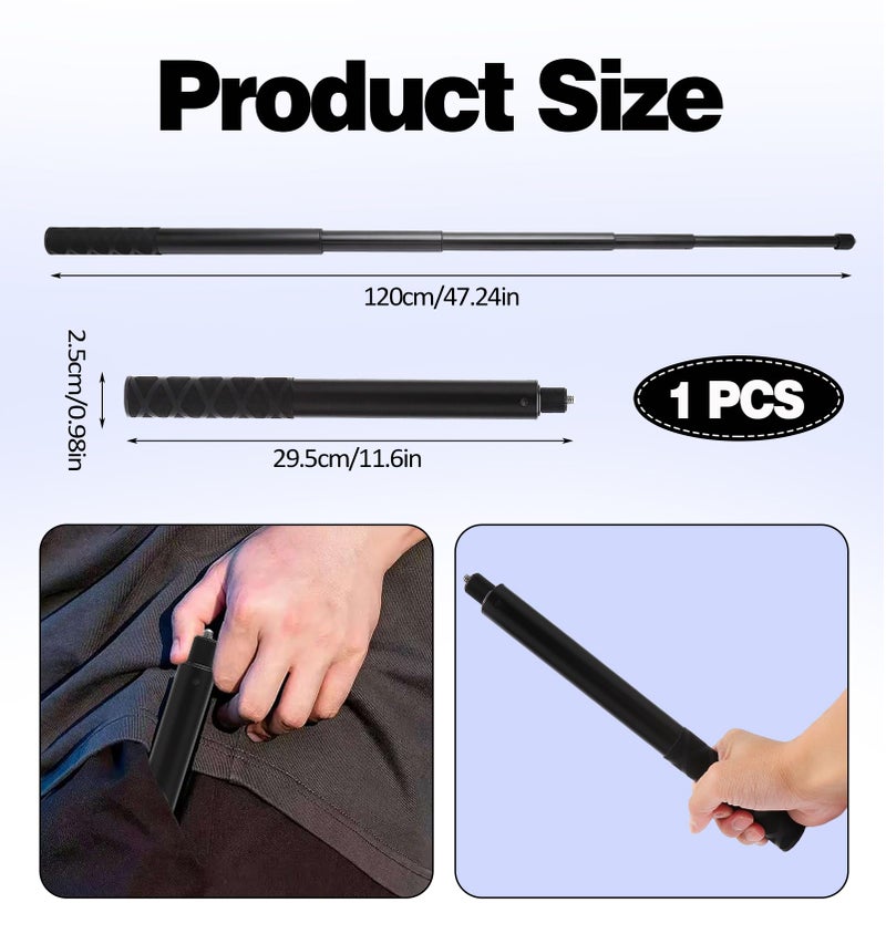 DAWRIS Invisible Extended Selfie Stick 1.2m Aluminum Alloy Pole – Stable Anti-Shake Selfie Stick Compatible with Insta 360 X5/X4/X3/GO/ONE GoPro Camera Accessories Travel Sports Vlog Camera - Image 2