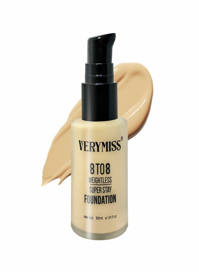VERYMISS Matte 8 To 8 Weightless Super Stay Foundation | Full Coverage | Long-Lasting & Lightweight | Suitable for Oily & Combination Skin (111 IVORY) - Image 1
