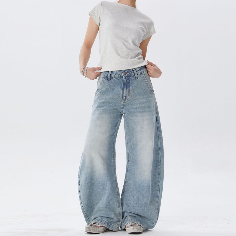 Women's Skateboarding & Street Black Ripped Wide Denim Jeans - Image 1