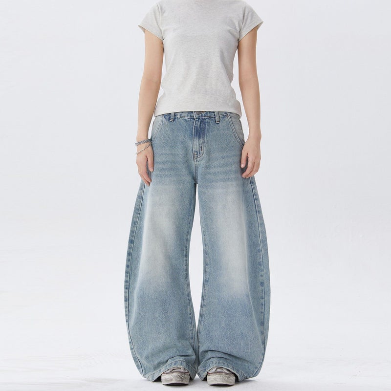 Women's Skateboarding & Street Black Ripped Wide Denim Jeans - Image 3
