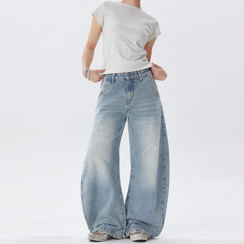 Women's Skateboarding & Street Black Ripped Wide Denim Jeans - Image 2