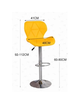 Generic Bar Chairs Swivel Height Adjustable Bar Stools PU Leather Padded Breakfast Barstools  - Image 2