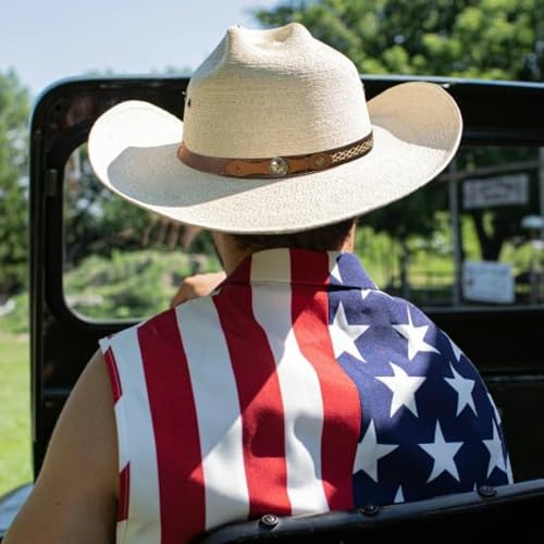Gamboa Hat Bands for Cowboy and Cowgirl Western Accesories for Men and Women Leather Style Hat Belt Band - Image 4