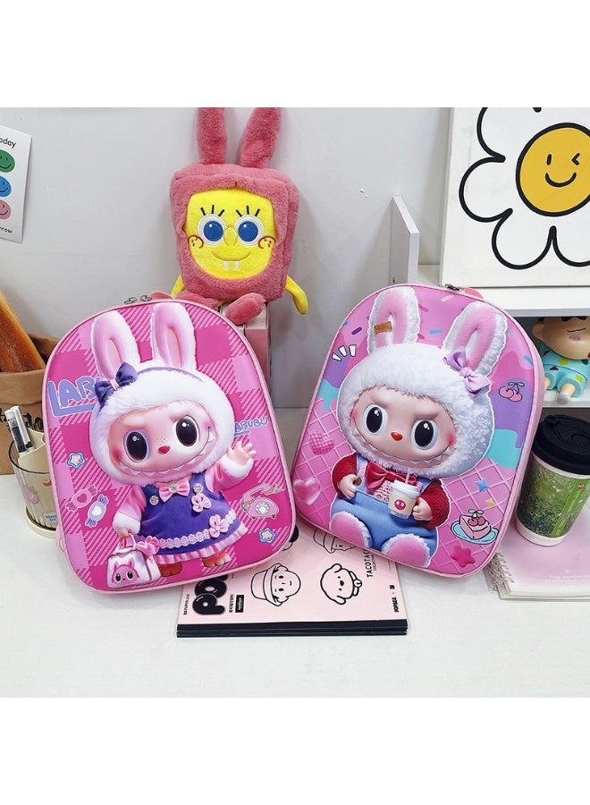 لابوبو حقيبة ظهر جديدة للأطفال من Labubu حقيبة صلبة لرياض الأطفال مصنوعة من مادة EVA حقيبة مدرسية للأولاد والبنات بسعة كبيرة 30*25*7 سم - Image 5