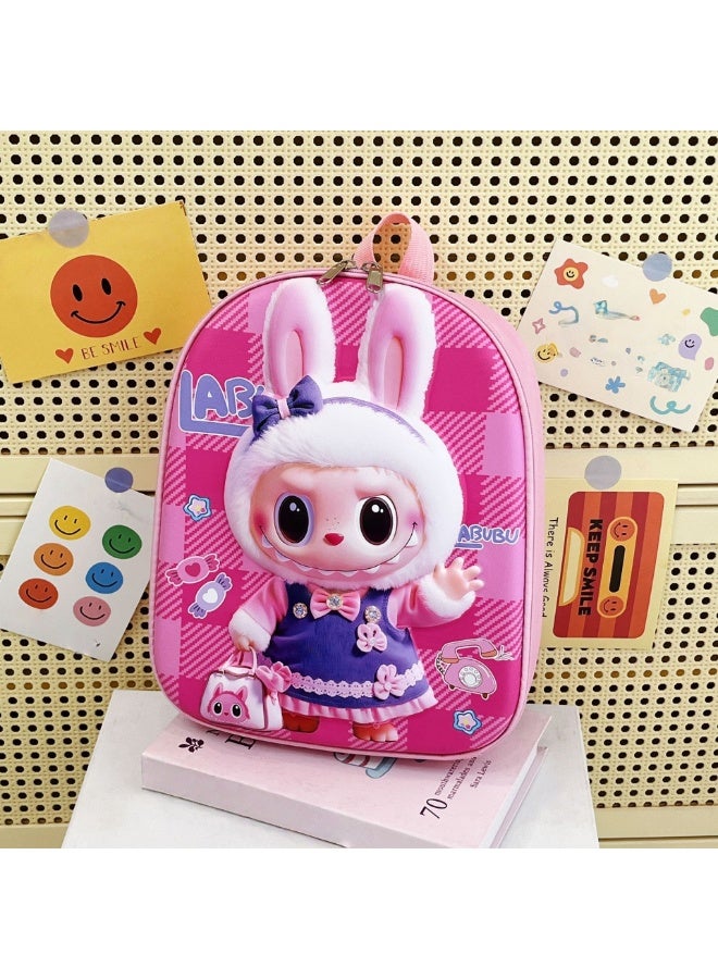 لابوبو حقيبة ظهر جديدة للأطفال من Labubu حقيبة صلبة لرياض الأطفال مصنوعة من مادة EVA حقيبة مدرسية للأولاد والبنات بسعة كبيرة 30*25*7 سم - Image 1