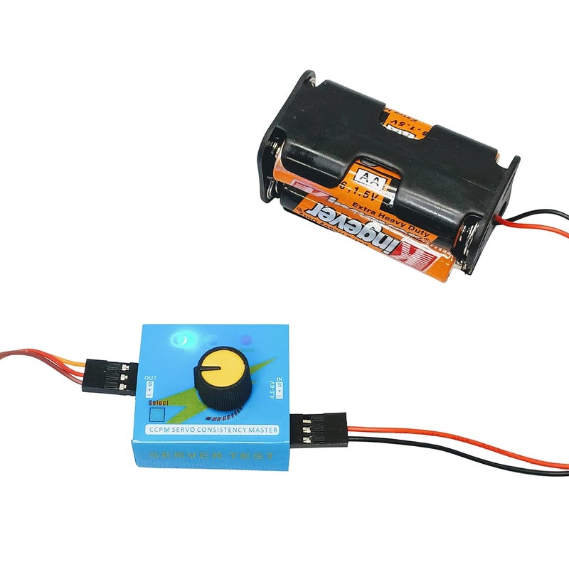 Barnabas Robotics Servo Motor Tester Kit | 180 Degree 9g Servo Motor + RC Servo Tester Controller + 6V Battery Holder - Image 2