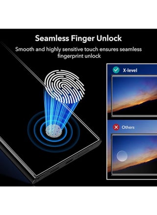 2 Pack Privacy Screen Protector for Samsung Galaxy S24 Ultra with Anti-drop Anti-Spy Private Tempered-Glass,100% Support Ultrasonic Fingerprint ID , Case Friendly Comfortable Touch Accessory - view 3