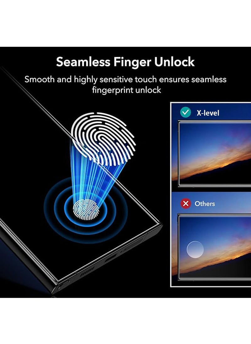 X-level - 2 Pack Privacy Screen Protector for Samsung Galaxy S24 Ultra with Anti-drop Anti-Spy Private Tempered-Glass,100% Support Ultrasonic Fingerprint ID , Case Friendly Comfortable Touch Accessory - Image 1