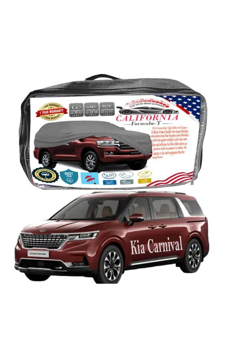 California formula-T Car cover Windproof & Scratch Resistant Car body Cover with Working Gloves Waterproof and Dustproof Covers Indoor & Outdoor  Kia Carnival  - Image 1