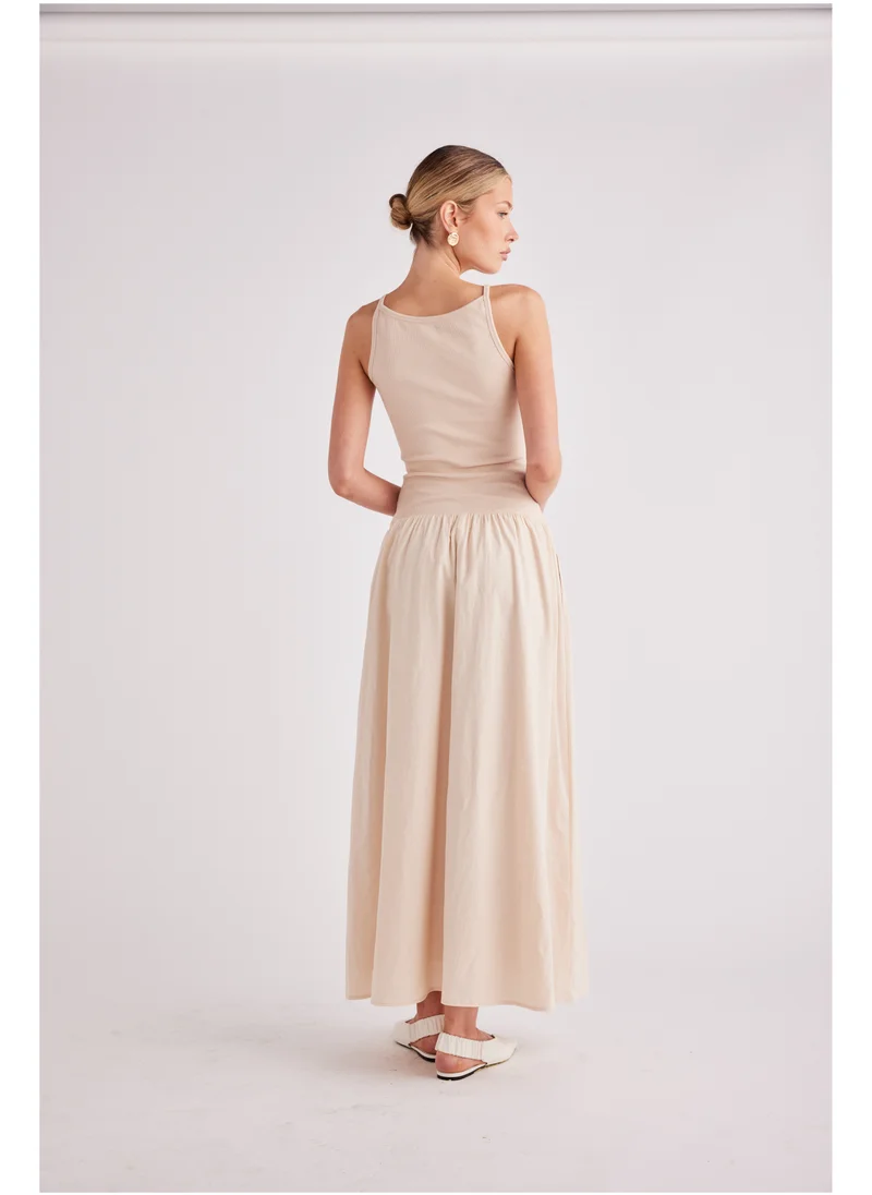 SNDYS Cruz Crew Neck Tiered Maxi Dress