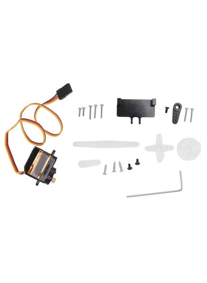 Thoraya ES08MA II Mini Metal Gear Analog Servo RC Model Servo Kit with Aluminum Alloy Swing Arm Servo Base  - Image 1