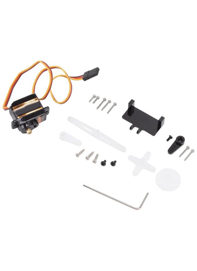 ES08MA II Mini Metal Gear Analog Servo RC Model Servo Kit with Aluminum Alloy Swing Arm Servo Base