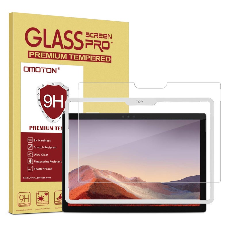 OMOTON Screen Protector Compatible with Surface Pro 7 Plus/Surface Pro 7/Surface Pro 6/ Surface Pro 5/Surface Pro 4 - [Tempered Glass] [High Responsivity] [Scratch Resistant] [High Definition] - Image 1