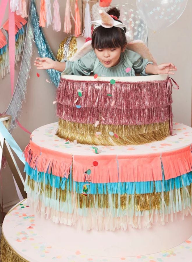 Meri Meri Pink Tinsel Fringe Garland - Image 2