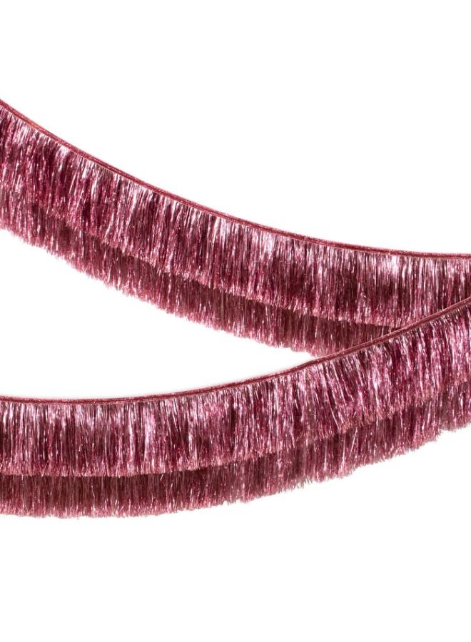 Meri Meri Pink Tinsel Fringe Garland - Image 1