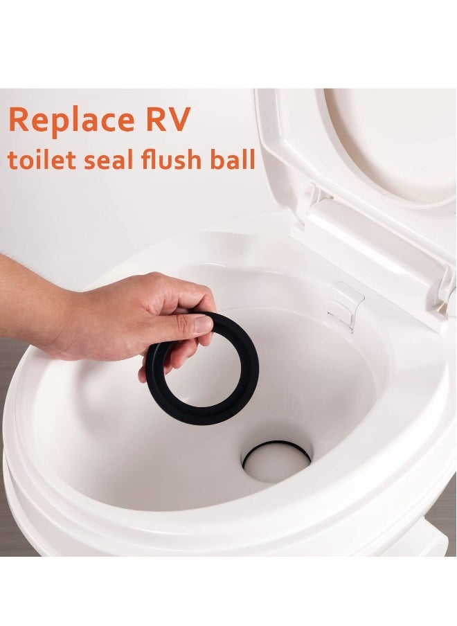 Generic - RV Toilet Flush Ball Seal Replacement RV Accessories Flush Ball Gaskets for Dometic 300/310/320, Perfect Replacing Solve The Toilet Leakage Problem, Part Number 385311658 (2 Pack) - Image 1