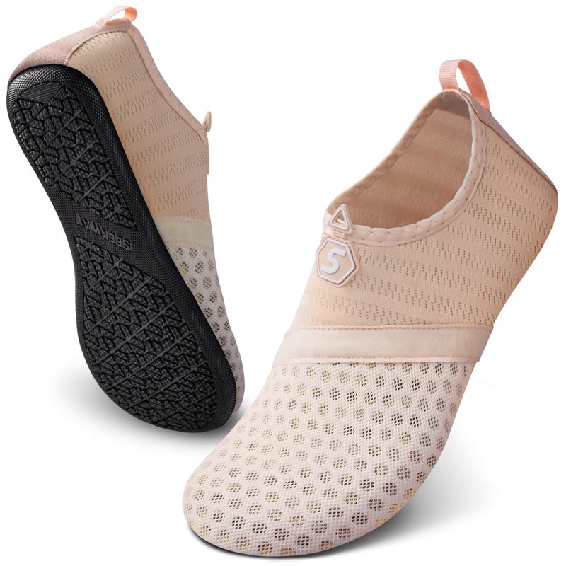 SEEKWAY Water Shoes Quick-Dry Aqua Socks Barefoot Slip-on for Beach Pool Swim River Yoga Lake Surf Women Men Black SK001 - Image 1