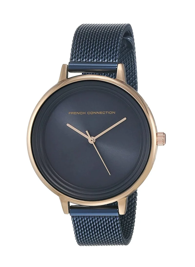 فرنش كونكشن Women's Analog Watch With Blue Stainless Steel Bracelet 37 mm FCN0001C