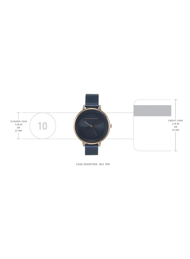 French Connection  Women's Analog Watch With Blue Stainless Steel Bracelet 37 mm FCN0001C for Women | Best Price UAE