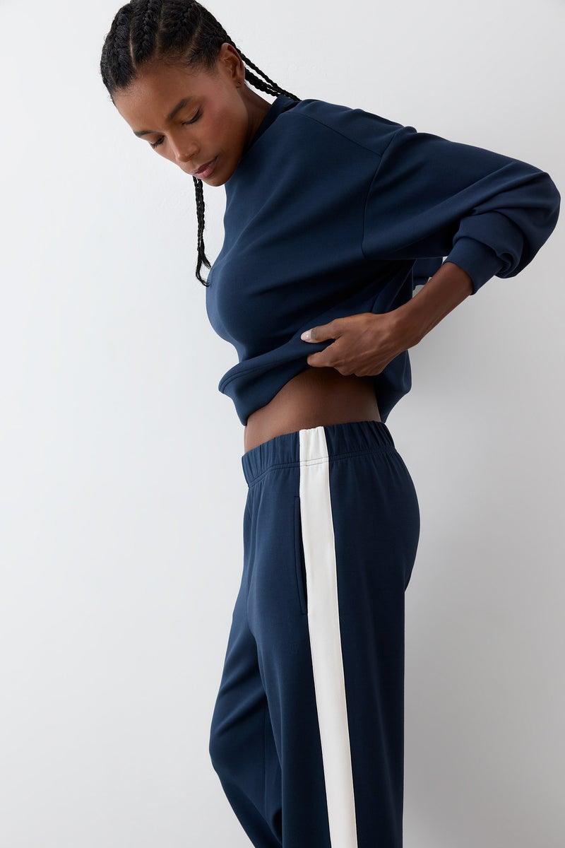 DeFacto Blue Woman DeFactoFit Oversize Modal Ultra Soft Sweatshirt Casual - Image 3