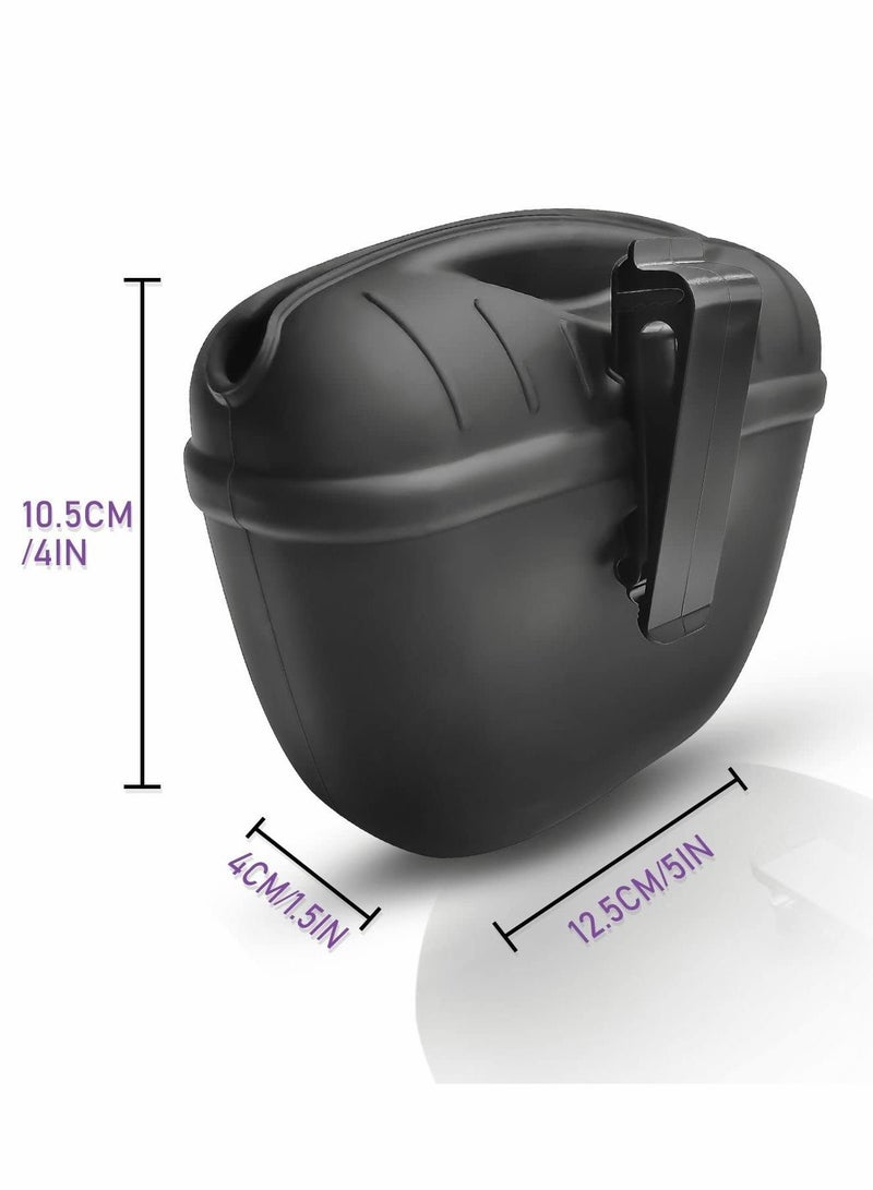 Excefore Dog Treat Pouch, Silicone Dog Training Bag Portable Dog Treat Bag with Magnetic, Auto Closing and Waist Clip - Image 5