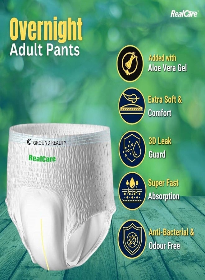 LUREME Real Care Large Size (40-58 Inch, 101-147cms) Premium Class Adult Pull Up Pant Style Diapers for Men Women with Advanced 3D Superior Absorbency Core Anti-Bacterial 1 Pack of 2 Diapers - Image 4