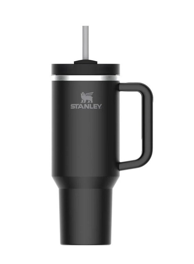 Stanley Quencher H2.0 FlowState Vacuum Insulated Tumbler – 40 oz Black Stainless Steel Travel Mug with Lid & Reusable Straw | Leakproof Double-Walled Design Keeps Drinks Hot for 7 Hours & Cold for 24 Hours | Durable, Eco-Friendly & Portable Hydration Bottle  - Image 1