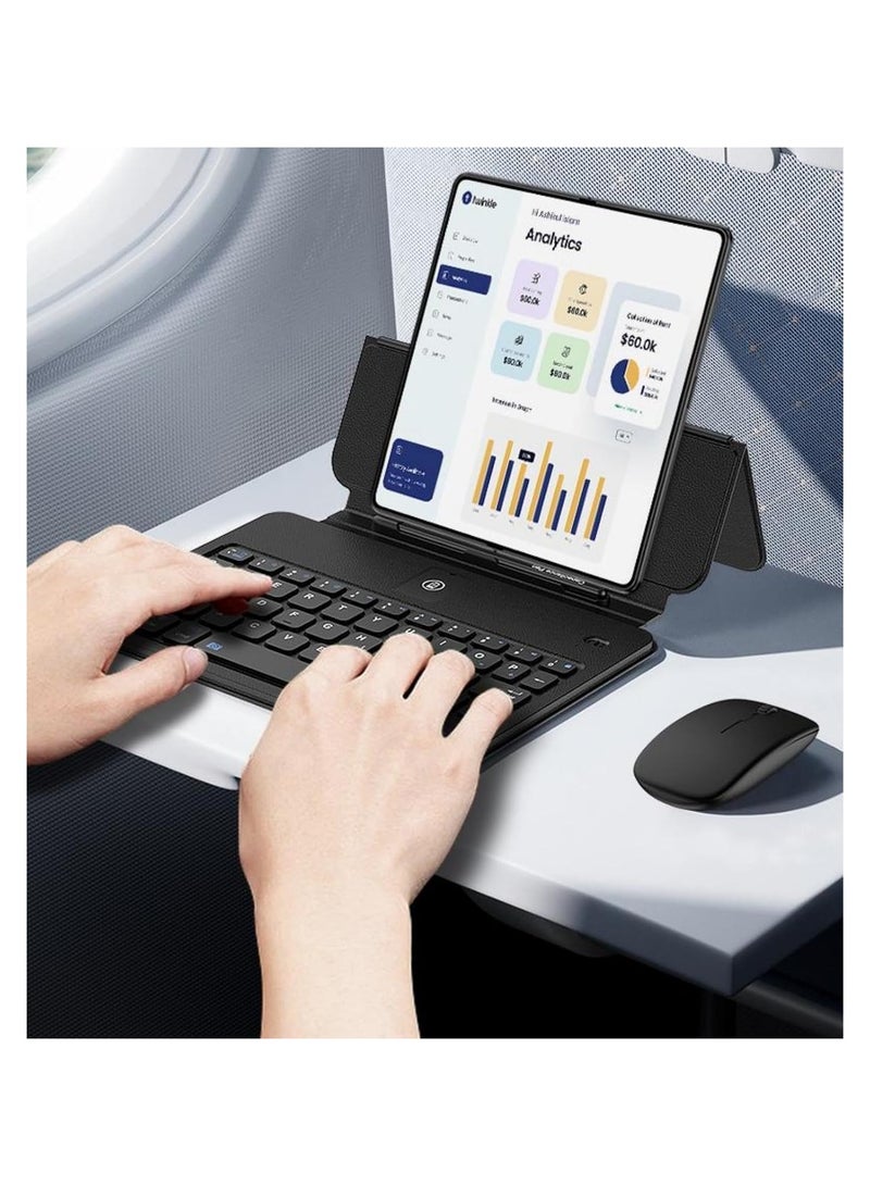 Wireless Keyboard Compatible Honor Magic V3 2024 All-Inclusive Folding Bluetooth Stand Keyboard + Capacitive Pen + Mouse Case Honor Magic V3 - Image 3