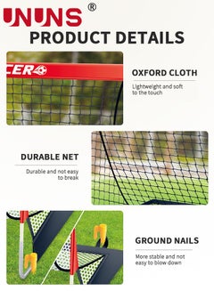 UNUNS Youth Soccer Backyard Set, Soccer Nets Training Equipment,Soccer Ball+Football Net+Soccer Training Goals,Indoor Outdoor Games Practice Portable Set For Kids Adults,Perfect Soccer Gift  - Image 3